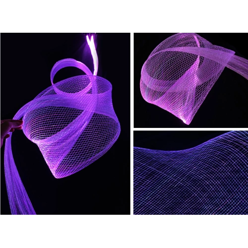 LED Luminous optical fiber mesh, light kits