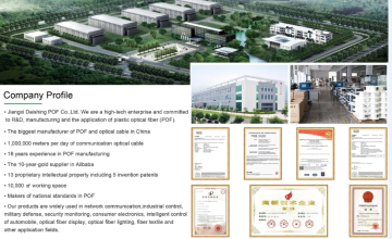 Daishing POF co.,ltd, the leader in the plastic optic fiber industry