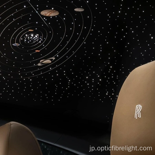 車の流れ星の光の天井