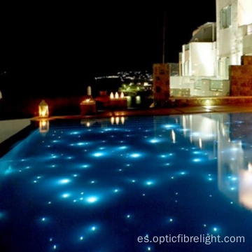Iluminación de piscina de fibra óptica de estrellas de fibra remota