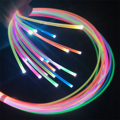 Optical Fiber Led Lights Colorful PMMA End Lit Fiber Optic Cable Factory
