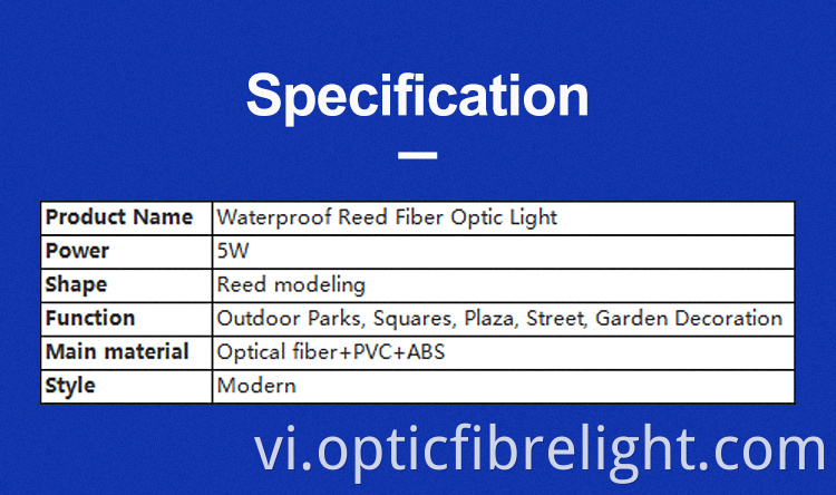 Đèn sậy sợi quang Fiber Optic Reed Lamp