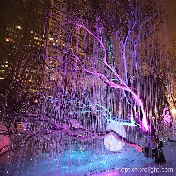 luci in fibra ottica per l'albero di natale