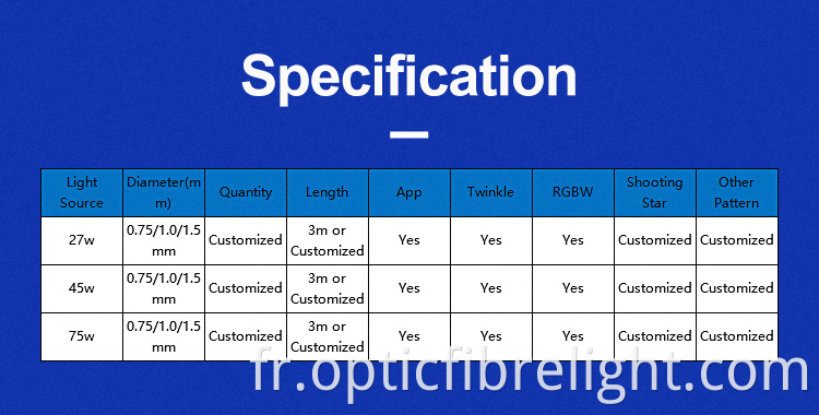 Plafond Étoile à Fibre Optique Pour Enfants Fibre Optic Star Ceiling For Kids